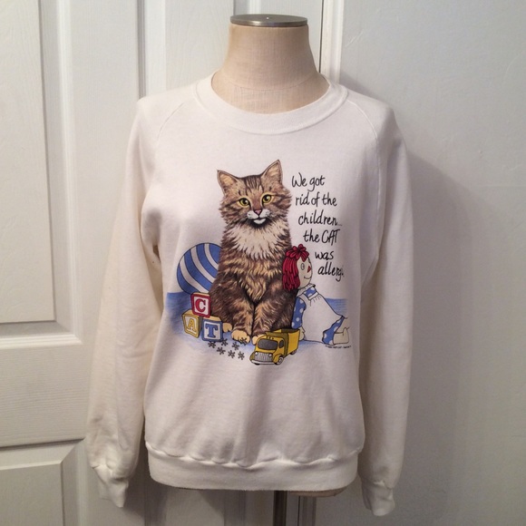 Vintage Sweaters - CAT LOVERS sweater.